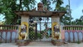 The picture shows the image of a gate of a Shiv Temple