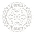 The picture shows a mandala with leaves.