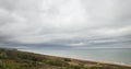 A shore in Normandy - the Omaha beach. Royalty Free Stock Photo