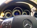 Mercedes benz c class fast driving.