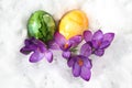 Wonderful easter decoration in the snow Royalty Free Stock Photo