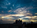 picture of silhoutte of urban buildings