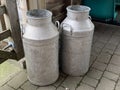 Picture of a silver vintage farmhouse bucket