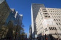 Business skyscrapers in the dowtown of Montreal, Canada, taken in the center business district of the main city of Quebec