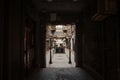 BELGRADE, SERBIA - JULY 17, 2023: Dark Covered passage in the city center of Belgrade on pedestrian street of Kneza Mihailova