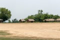 Picture of a small village inhabited by tribals Royalty Free Stock Photo