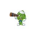 Picture of Smiling happy Sailor artichoke with binocular