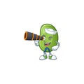 Picture of Smiling happy Sailor green beans with binocular