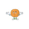 A picture of smirking molasses cookies cartoon character design style