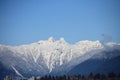 A picture of snow covered Lion`s Mountain. Royalty Free Stock Photo