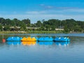 Fun Paddle Boats, Flushing Meadows Lake, Queens Royalty Free Stock Photo