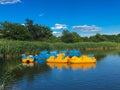 Fun Paddle Boats, Flushing Meadows Lake, Queens Royalty Free Stock Photo