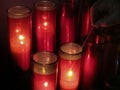 Red Votive Candles in Church Royalty Free Stock Photo
