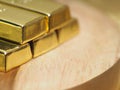 Picture of stack pure 999 gold bar for investment Royalty Free Stock Photo