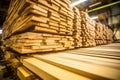 picture of stacks of wooden planks to be used for guitar production