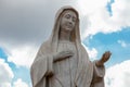 Statue of Mary on Apparition Hill in Medjugorje, Bosnia-Herzegovina Royalty Free Stock Photo