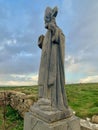 Statue of Saint Patrick at Down Patrick Head Royalty Free Stock Photo