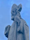 Statue of Saint Patrick at Down Patrick Head Royalty Free Stock Photo