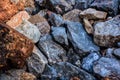 Rocks stones background. Granite, Basalt