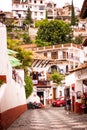 Picture of the street at the colorful town of Taxco, Guerrero. M Royalty Free Stock Photo