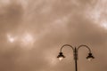 Street lamp post at dusk Royalty Free Stock Photo