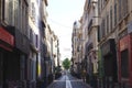 Picture of a street located in Marseille 6th disctrict. Perpspective. Royalty Free Stock Photo