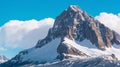 A Picture Of A Strikingly Candid Mountain With A Few Clouds AI Generative