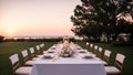 A Picture Of A Strikingly Vivid Dinner Table Set Up For A Formal Event AI Generative