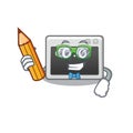 A picture of Student command window character holding pencil