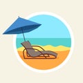 picture of summer time on the background. Vector illustration Royalty Free Stock Photo