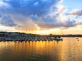 Sunset over Howth Harbour, Dublin, Ireland Royalty Free Stock Photo