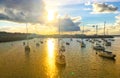 Sunset over Howth Harbour, Dublin, Ireland Royalty Free Stock Photo