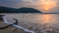 Sunset over Nagtabon beach, Palawan, Philippines