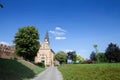 Ilok Church with its tower, the Sveti Ivan Kapistran church, in the franjevacki samostan convent. Ilok is the easternmost city of