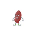 Picture of sweet potatoes cartoon character with angry face