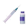 Picture of a syringe on a white background