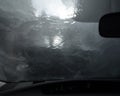 Picture taken from car in car wash Royalty Free Stock Photo