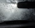 Picture taken from car in car wash Royalty Free Stock Photo