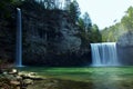 Cane creek falls & rockhouse falls at Fall creek falls state park Tennessee Royalty Free Stock Photo
