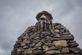 Stone sculpture in Arnarstapi, Breidavik West Iceland Royalty Free Stock Photo