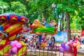 Colorful carousel at children theme park Varna Bulgaria Royalty Free Stock Photo