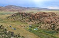 Range of stone mountains in southern of Mongolia