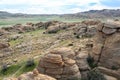 Range of stone mountains in southern of Mongolia