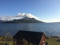 Beautiful weather and blue skies by the sea Royalty Free Stock Photo