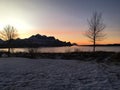 Beautiful evening in Inndyr, Gildeskaal in the North of Norway Royalty Free Stock Photo