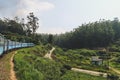 Street next to the most beautiful train ride. Railway from Kandy to Ella, Sri Lanka