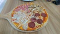 Enjoying a nice Italian style pizza