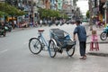 Pedicabs in the center of Ho Chi Minh City. Vietnam