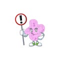 A picture of tetracoccus cartoon character concept holding a sign