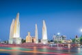 Thailand democracy monument Anusawari Prachathipatai public monument in the centre of Bangkok capital of Thailand